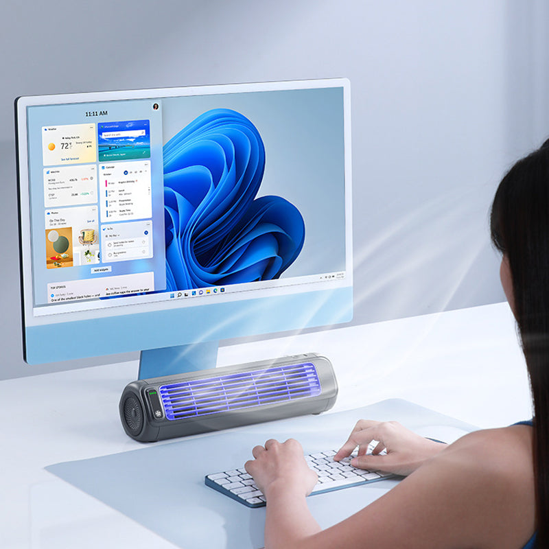 Rechargeable Bladeless Portable Fan with Wall Mount