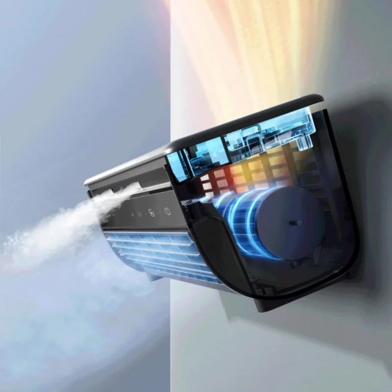 Rechargeable Bladeless Portable Fan with Wall Mount