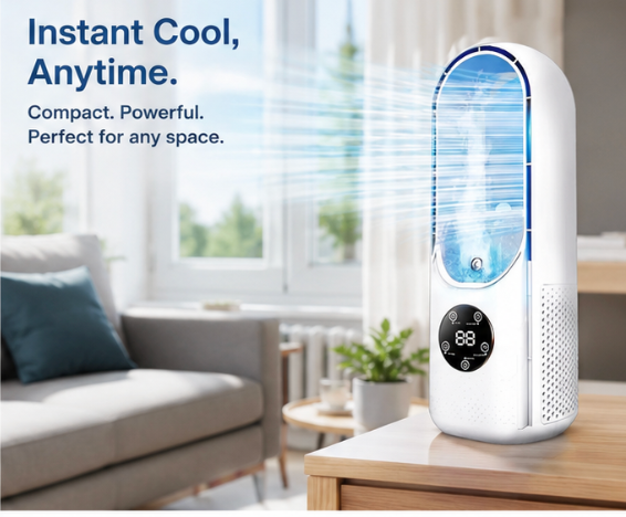 Bladeless USB Cooling Fan with Humidifier