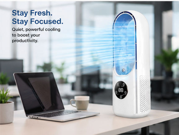 Bladeless USB Cooling Fan with Humidifier