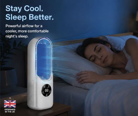 Bladeless USB Cooling Fan with Humidifier