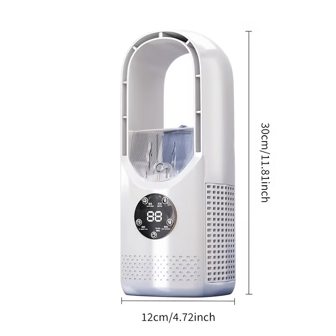 Portable Air Cooler with Mist and Bladeless Airflow